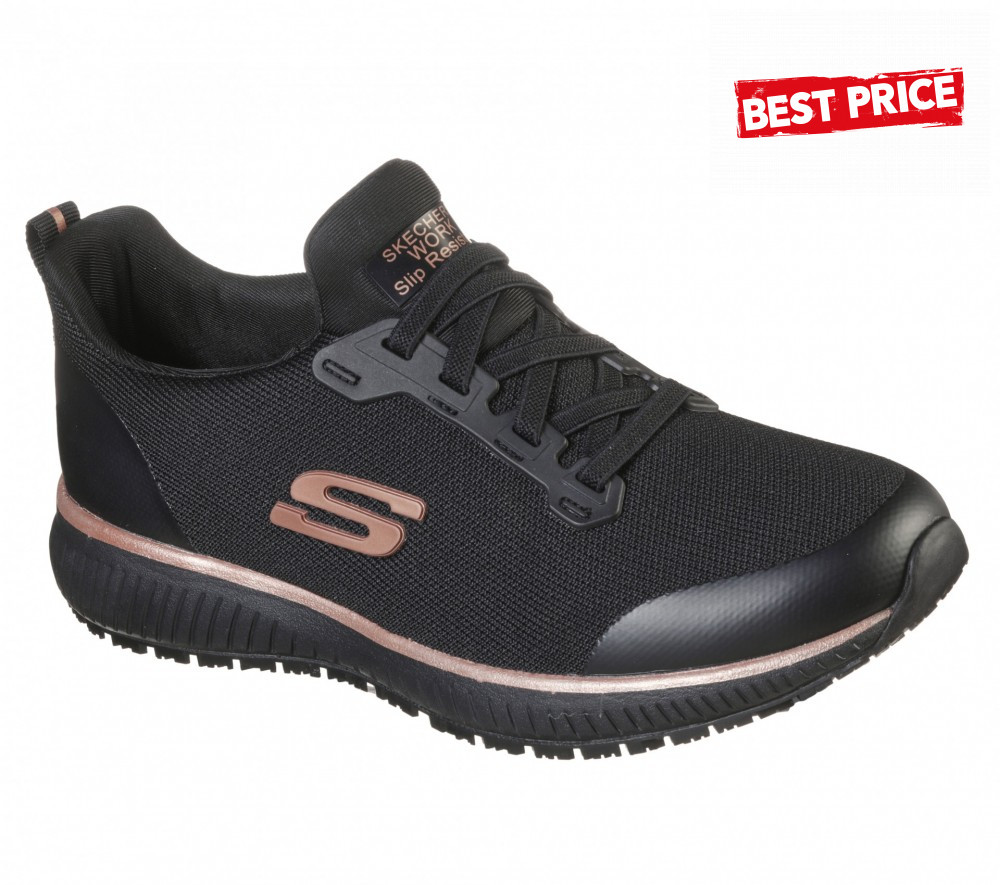 Skechers - SQUAD SR - női cipő - FEKETE/ARANY